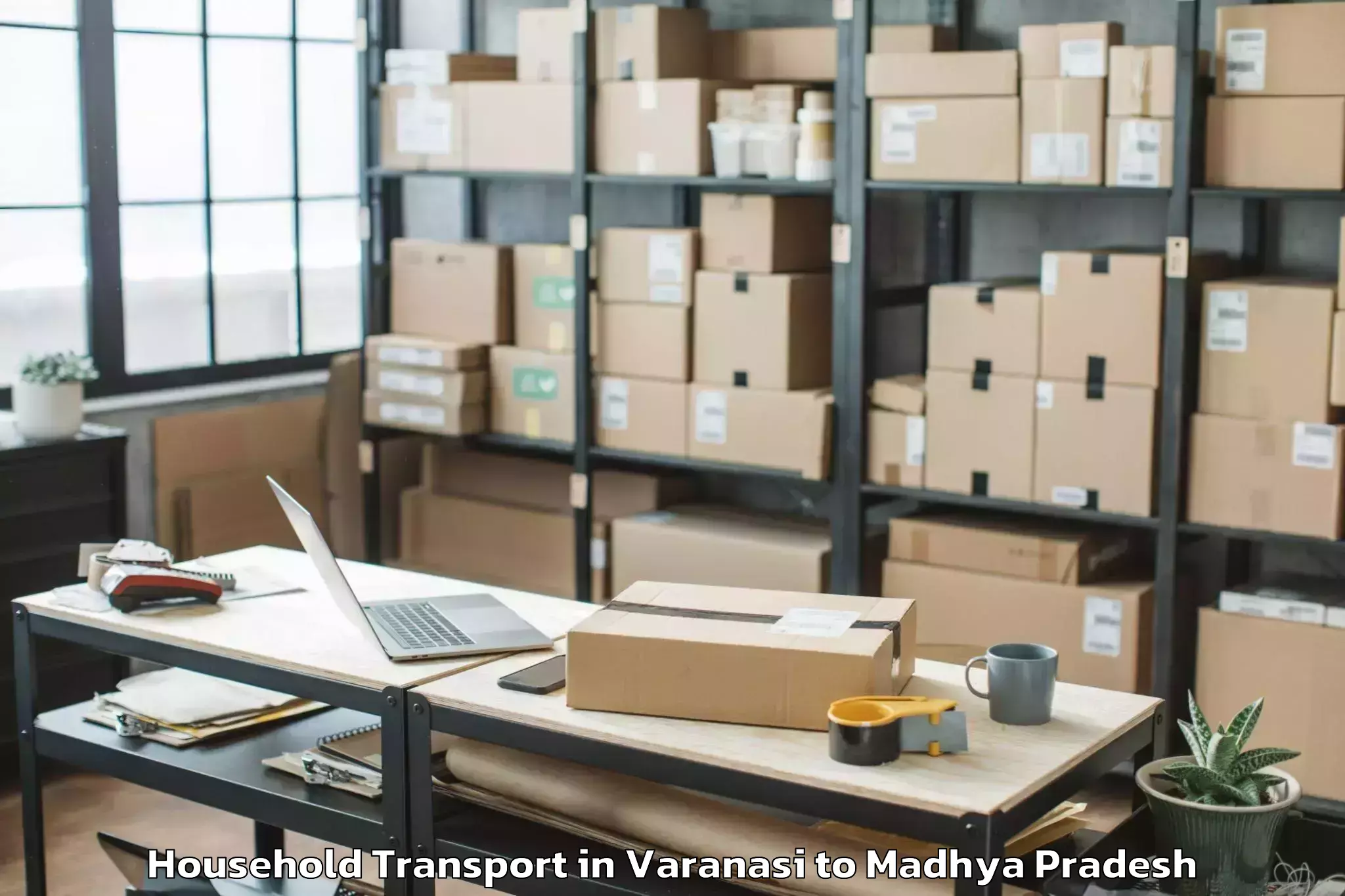 Book Varanasi to Khandwa Household Transport Online